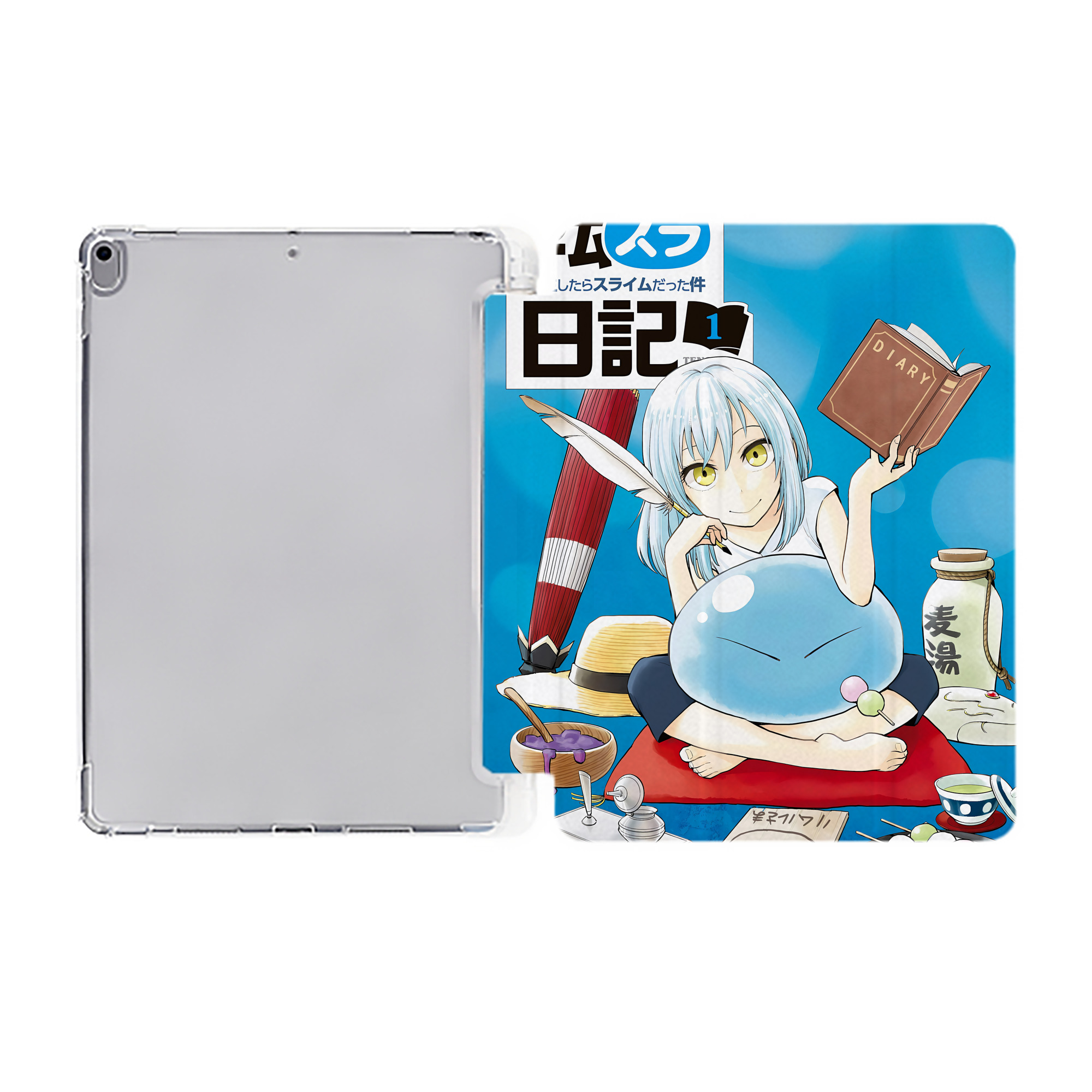 （画像用） 転スラ Regarding Reincarnated to Slime IPad ケース ペン収納付き 三つ折りスタンド PUレザー×シリコン 対応機種9.5/10.5/10.9インチ